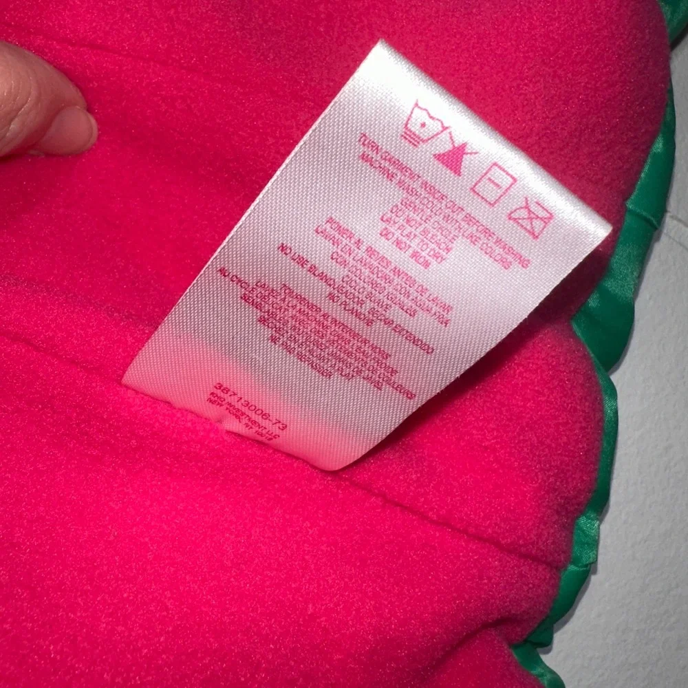 Rocawear Girls‎ Green Puffer Vest Pink Fleece Lining 3T Quilted Zip Up Mock Neck
